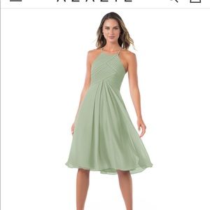 Azazie Adriana bridesmaid dress in size A2 and color dusty sage